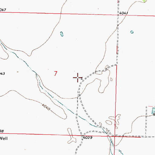 Topographic Map of 01030 Water Well, NM