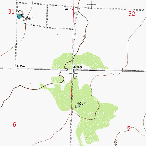 Topographic Map of 01049 Water Well, NM