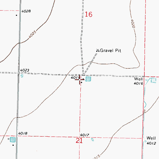 Topographic Map of 10394 Water Well, NM