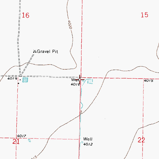 Topographic Map of 10396 Water Well, NM