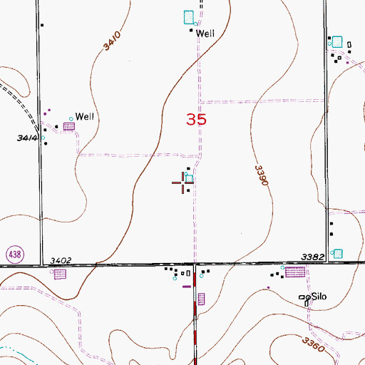Topographic Map of 13571 Water Well, NM