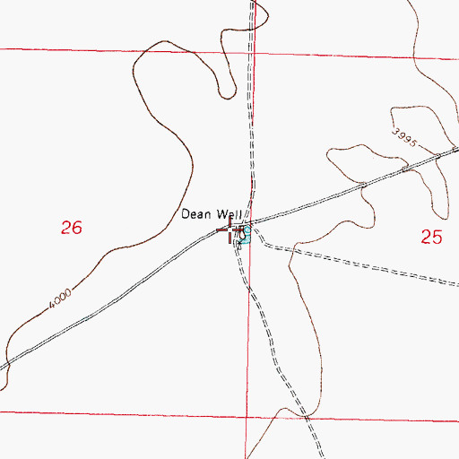 Topographic Map of 10397 Water Well, NM