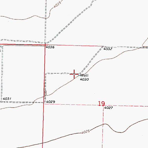Topographic Map of 01037 Water Well, NM