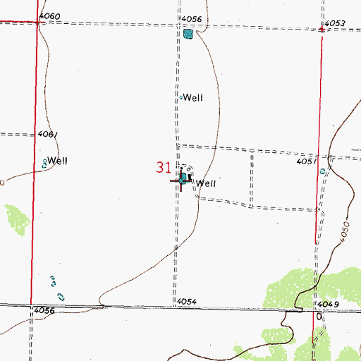 Topographic Map of 00889 Water Well, NM