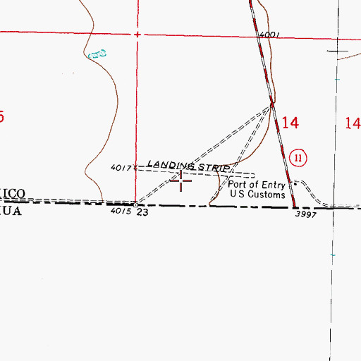 Topographic Map of 01121 Water Well, NM