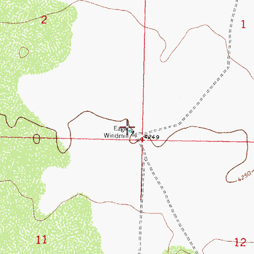 Topographic Map of 00002 Water Well, NM