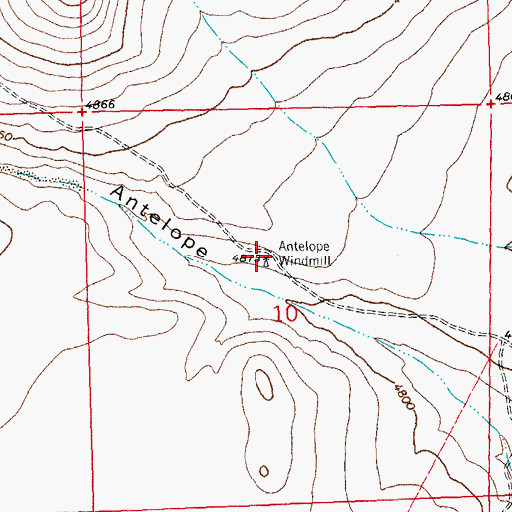 Topographic Map of 01258 Water Well, NM