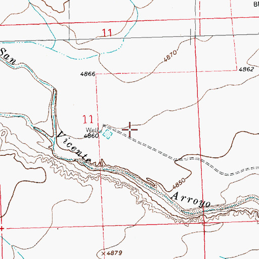 Topographic Map of 01321 Water Well, NM