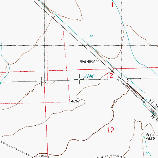 Topographic Map of 01322 Water Well, NM