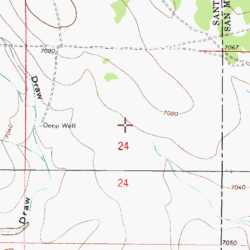 Topographic Map of Deep Water Well, NM