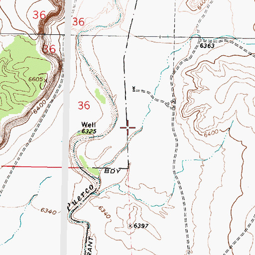 Topographic Map of RWP 1 Water Well, NM