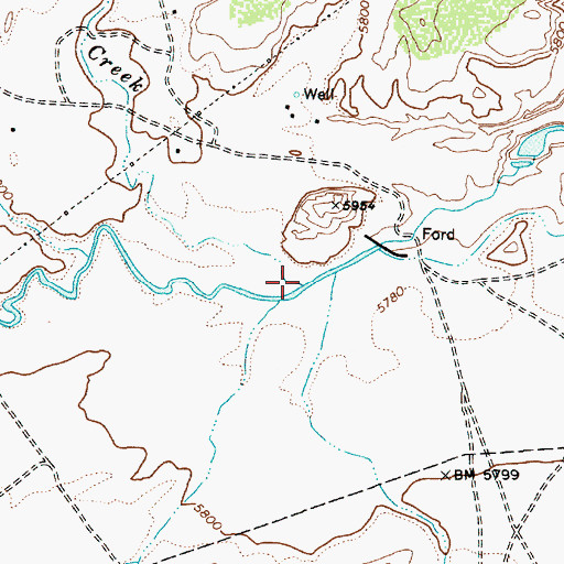 Topographic Map of Parrish Creek, AZ