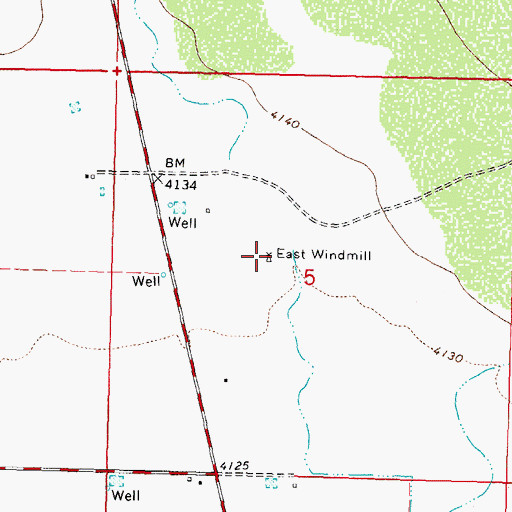 Topographic Map of 10362 Water Well, NM