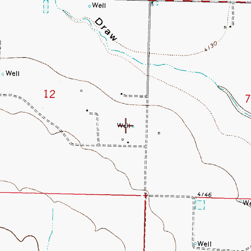 Topographic Map of 00950 Water Well, NM