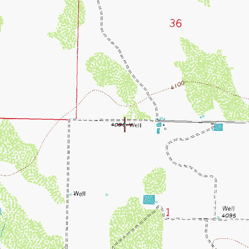 Topographic Map of 00793 Water Well, NM