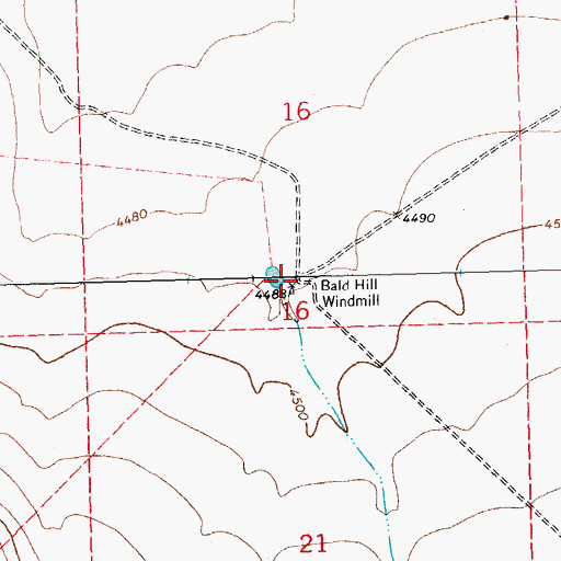 Topographic Map of 01431 Water Well, NM