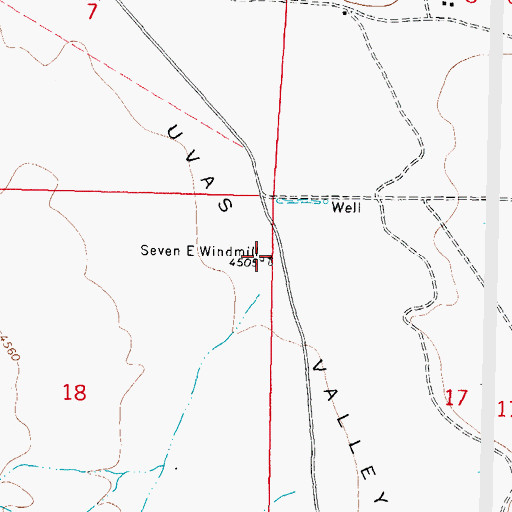 Topographic Map of 7-E Water Well, NM