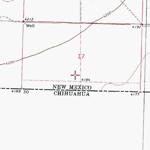 Topographic Map of 01167 Water Well, NM
