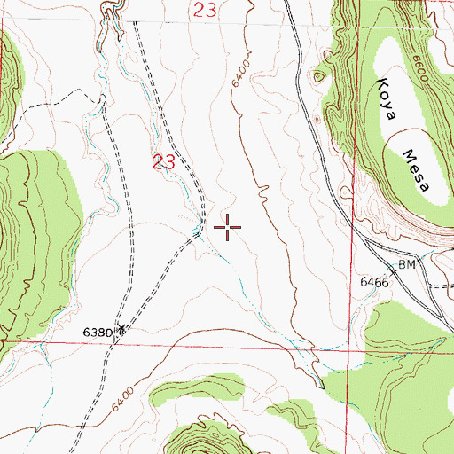 Topographic Map of Acoma Pueblo Grant, NM