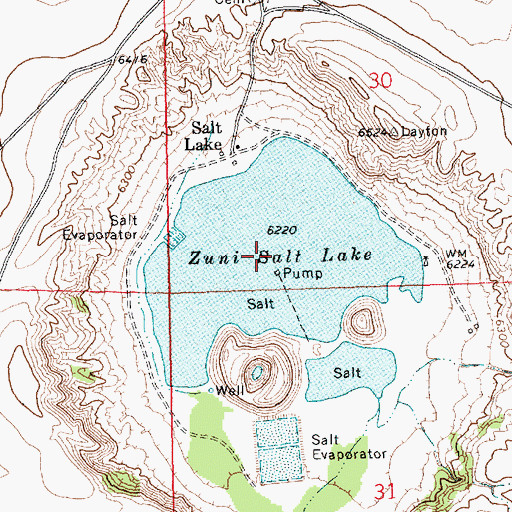 Topographic Map of Zui Salt Lake, NM