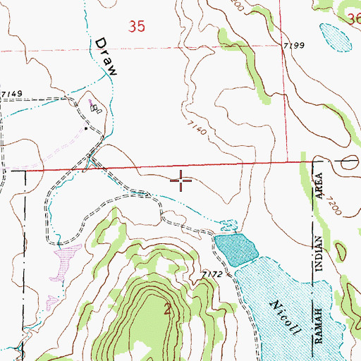 Topographic Map of Ashcroft Reservoir Dam, NM