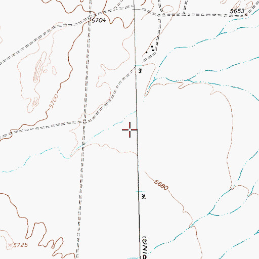 Topographic Map of Southern Naschitti Dam, NM