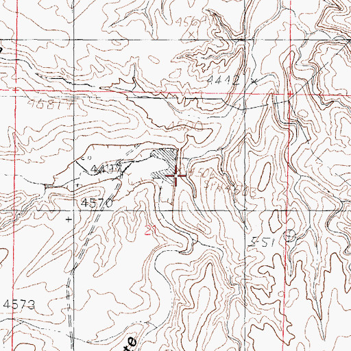 Topographic Map of Las Uvas Number Six Dam, NM