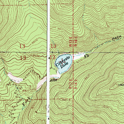 Topographic Map of Cabresto Lake, NM