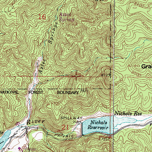 Topographic Map of Four Mile Reservoir, NM