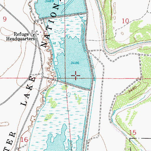 Topographic Map of Bitter Lake Number Five Dam, NM