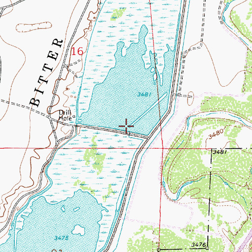 Topographic Map of Bitter Lake Number 6 Dam, NM