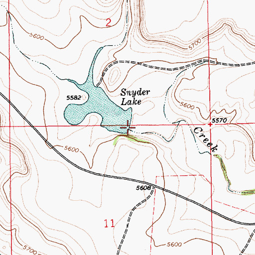 Topographic Map of Snyder Lake Dam, NM