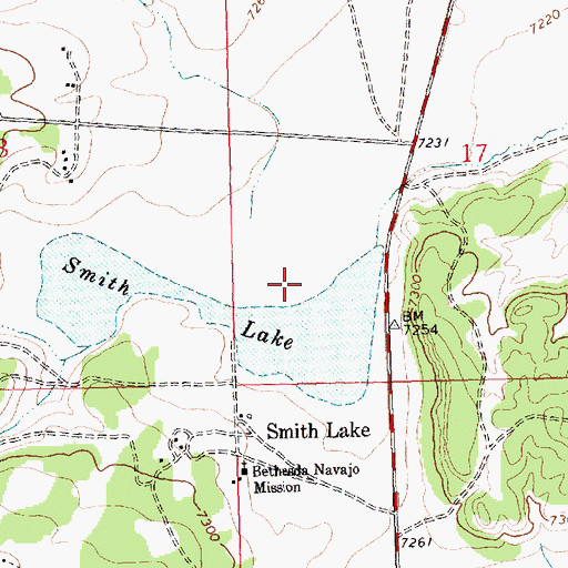 Topographic Map of Childers Smith Reservoir Dam, NM