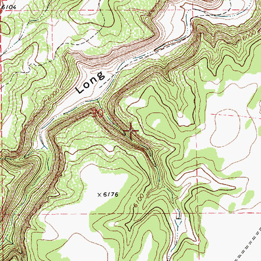 Topographic Map of Brown Reservoir Dam, NM