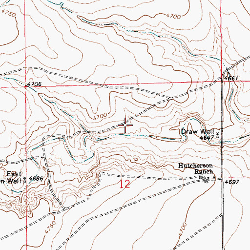 Topographic Map of Claude Hutcherson Number 3 Dam, NM