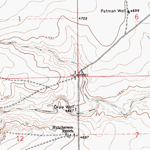 Topographic Map of Claude Hutcherson Number 4 Dam, NM