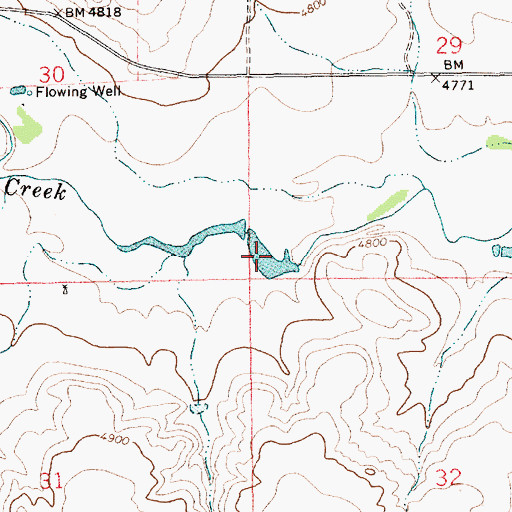 Topographic Map of Smithson Reservoir Number 2, NM