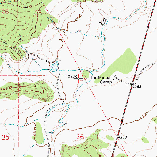 Topographic Map of T-4 Ranch, NM