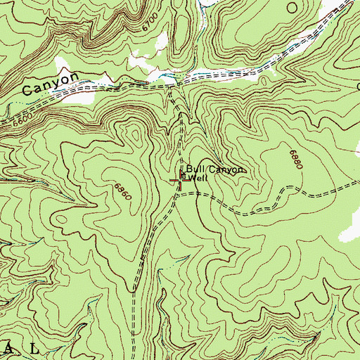 Topographic Map of Ojo de la Vaca Windmill, NM