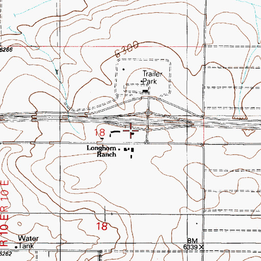 Topographic Map of Longhorn Ranch Interchange, NM