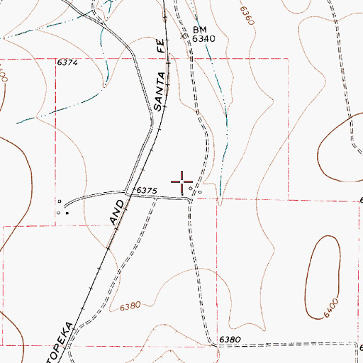 Topographic Map of Wiggins, NM