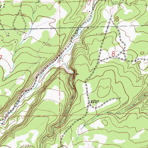 Topographic Map of Hall, NM