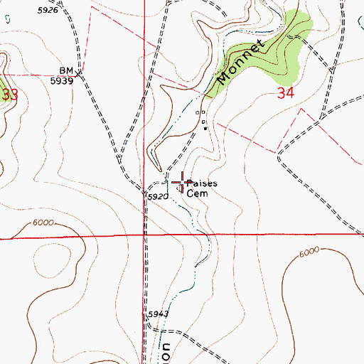 Topographic Map of Red River Ranch, NM