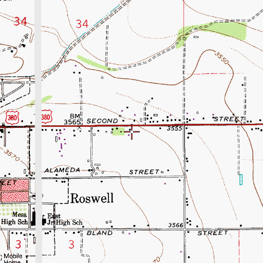 Topographic Map of 13191 Water Well, NM