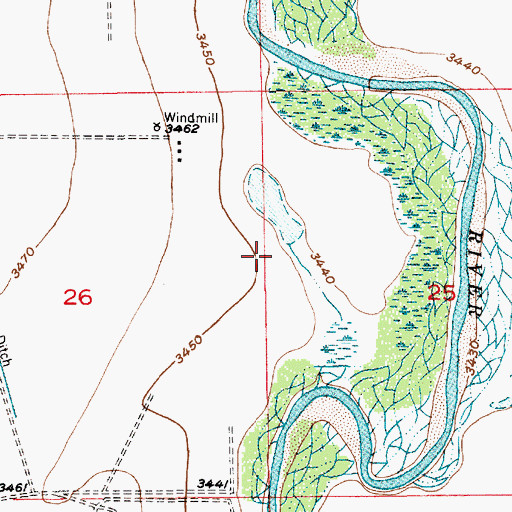 Topographic Map of 12857 Water Well, NM