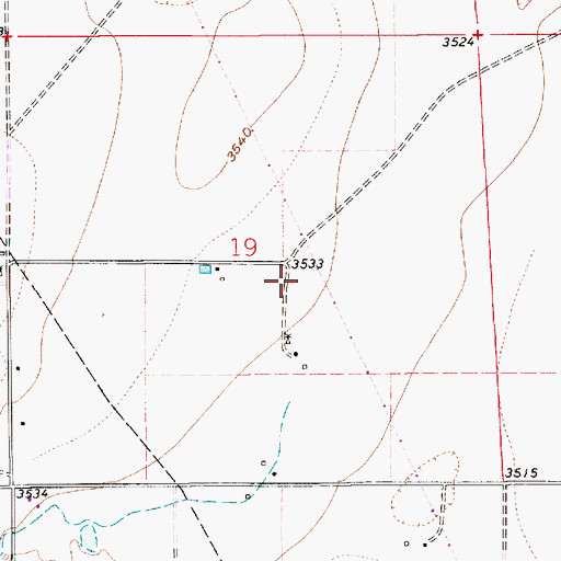 Topographic Map of 10080 Water Well, NM