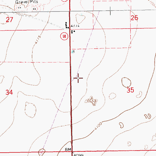 Topographic Map of 12841 Water Well, NM