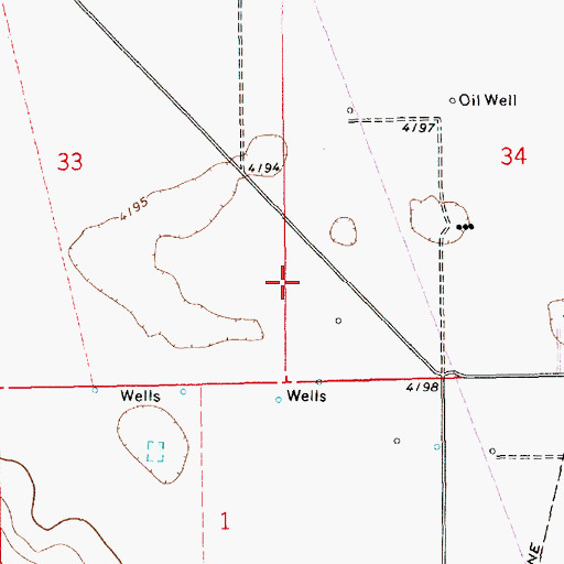 Topographic Map of 13052 Water Well, NM
