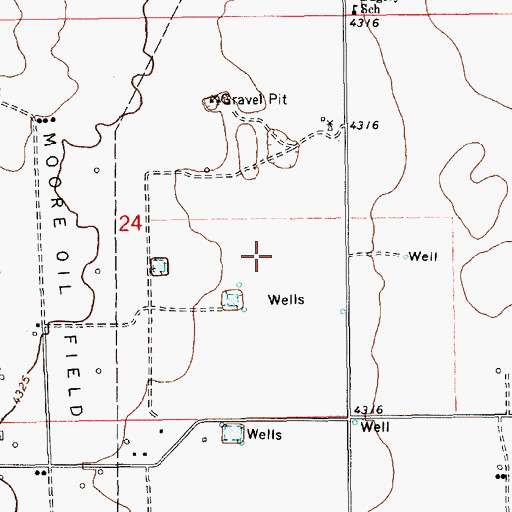 Topographic Map of 13050 Water Well, NM