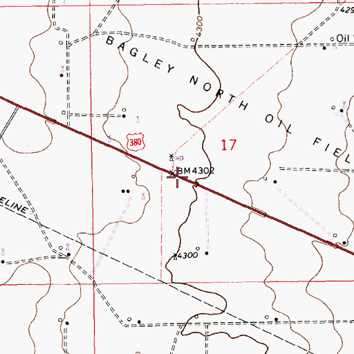Topographic Map of 10673 Water Well, NM